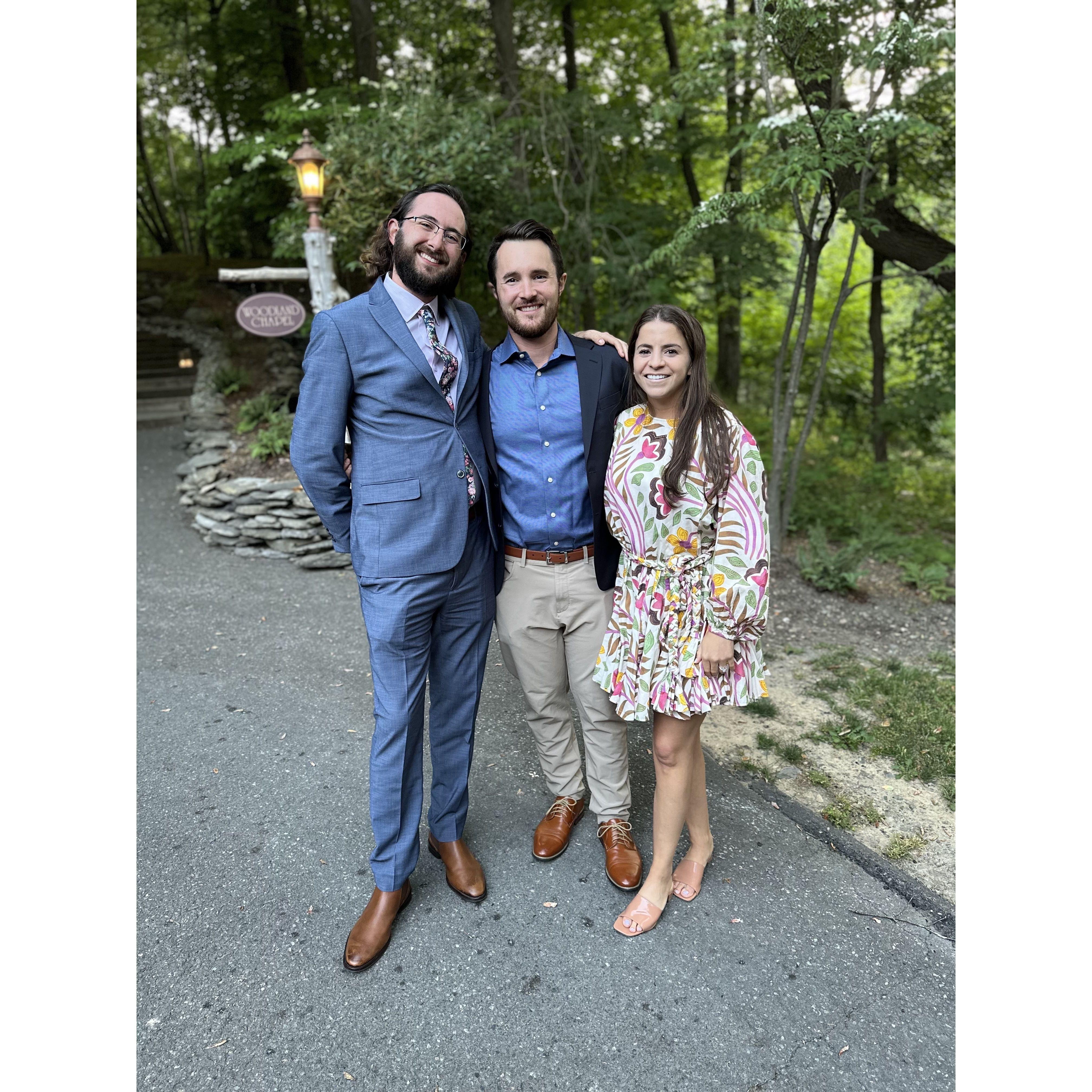 Bridesmaids/our brother and sister (married) Danny and Jenna.