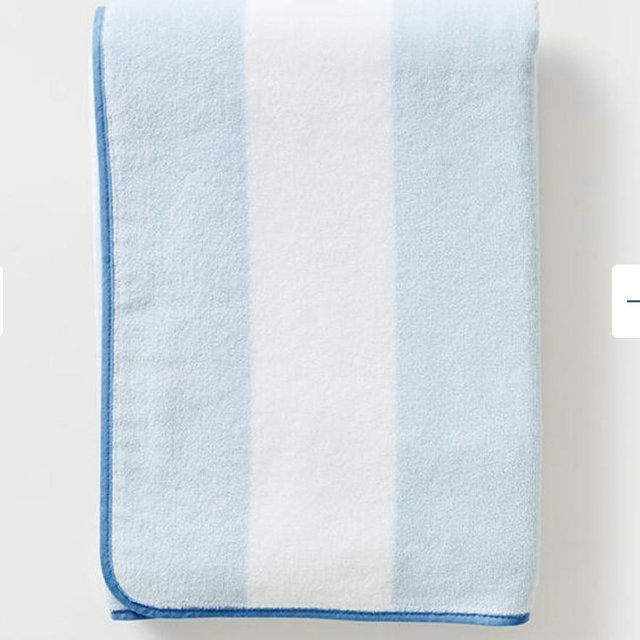 Beach Towel - Light Blue Stripe