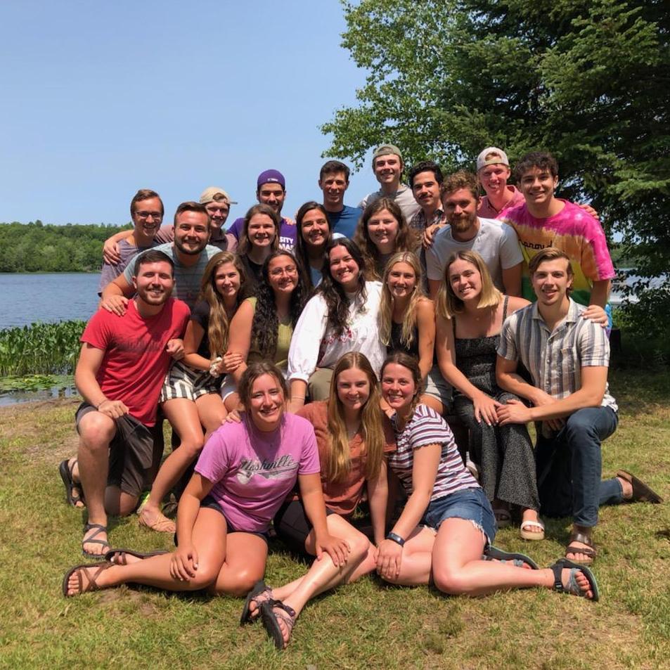 Zach's first cabin weekend with the gang