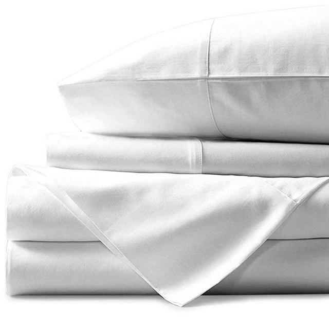 Mayfair Linen 1000 Thread Count Best Bed Sheets 100% Egyptian Cotton Sheets Set - White Long-Staple Cotton Queen Sheet for Bed, Fits Mattress Upto 18'' Deep Pocket, Soft & Silky Sateen Weave Sheets