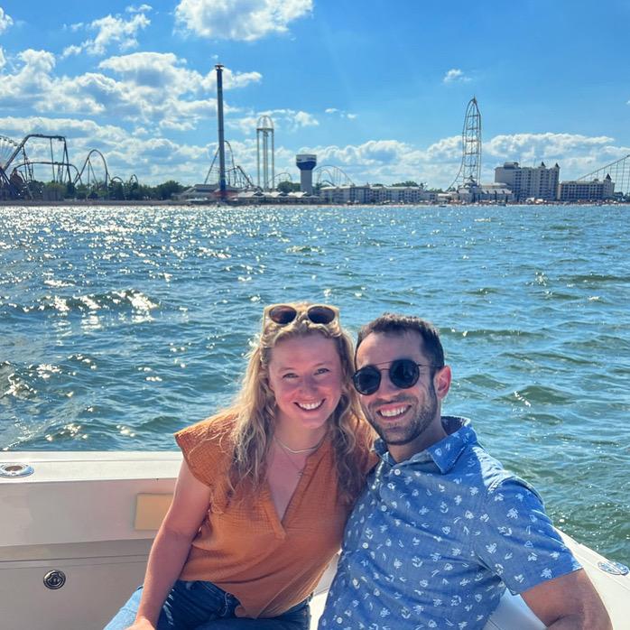 Boat ride with family on Lake Erie while visiting Catawba and Toledo