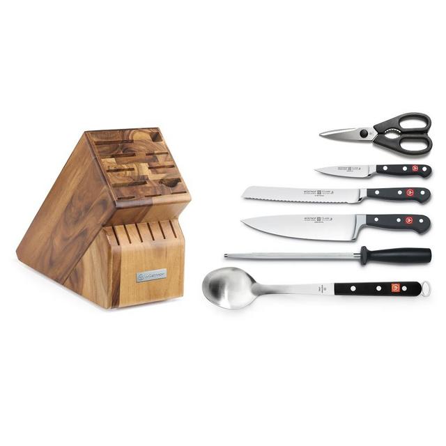 Wüsthof Classic 6-Piece Knife Set with Spoon, Acacia