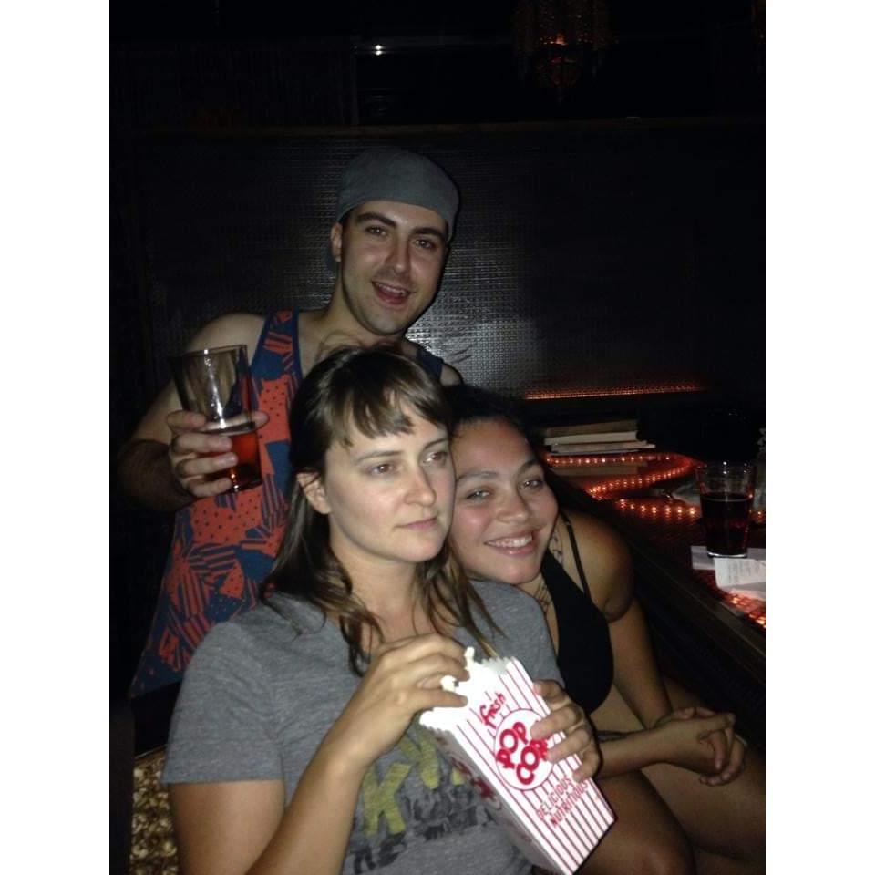 Look at that baby face! This was at FilmBar, one of our favorite places.
