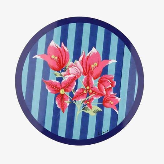 ISSIMO X Lisa Corti Bougainvillea Stripes Placemat