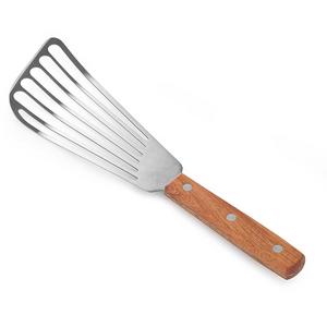 New Star Foodservice 43068 Wood Handle Fish Spatula, 6.5-Inch Blade