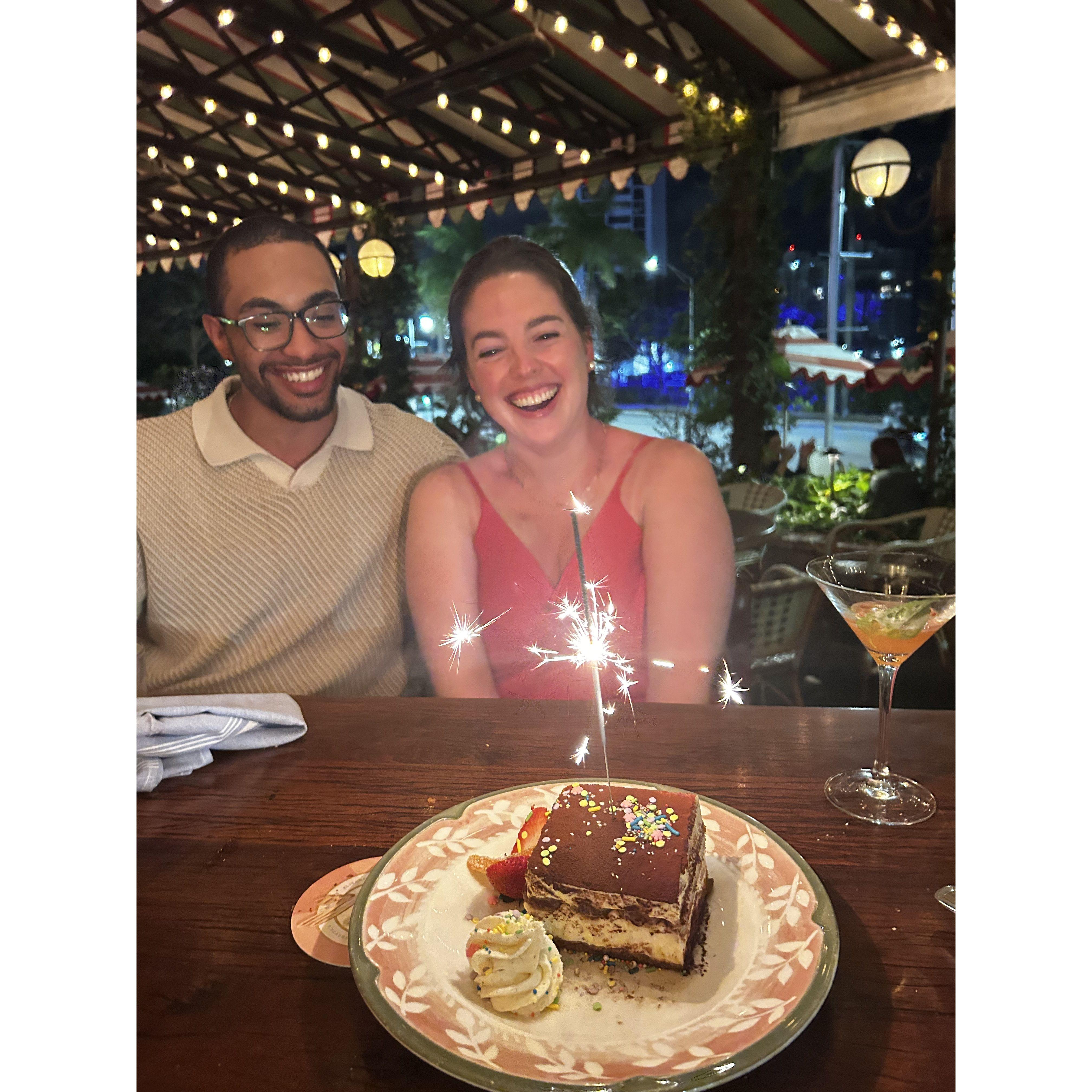 April 19, 2025: The fun continued into the evening celebrating Cass's birthday
