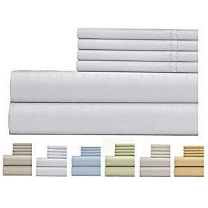 Urban Hut Egyptian Cotton Sheets Set (4 Piece) 700 Thread Count - Bedspread Deep Pocket Premium Quality Bedding Set, Luxury Bed Sheets for Hotel and Home Collection Soft Sateen Weave (King, Ivory)