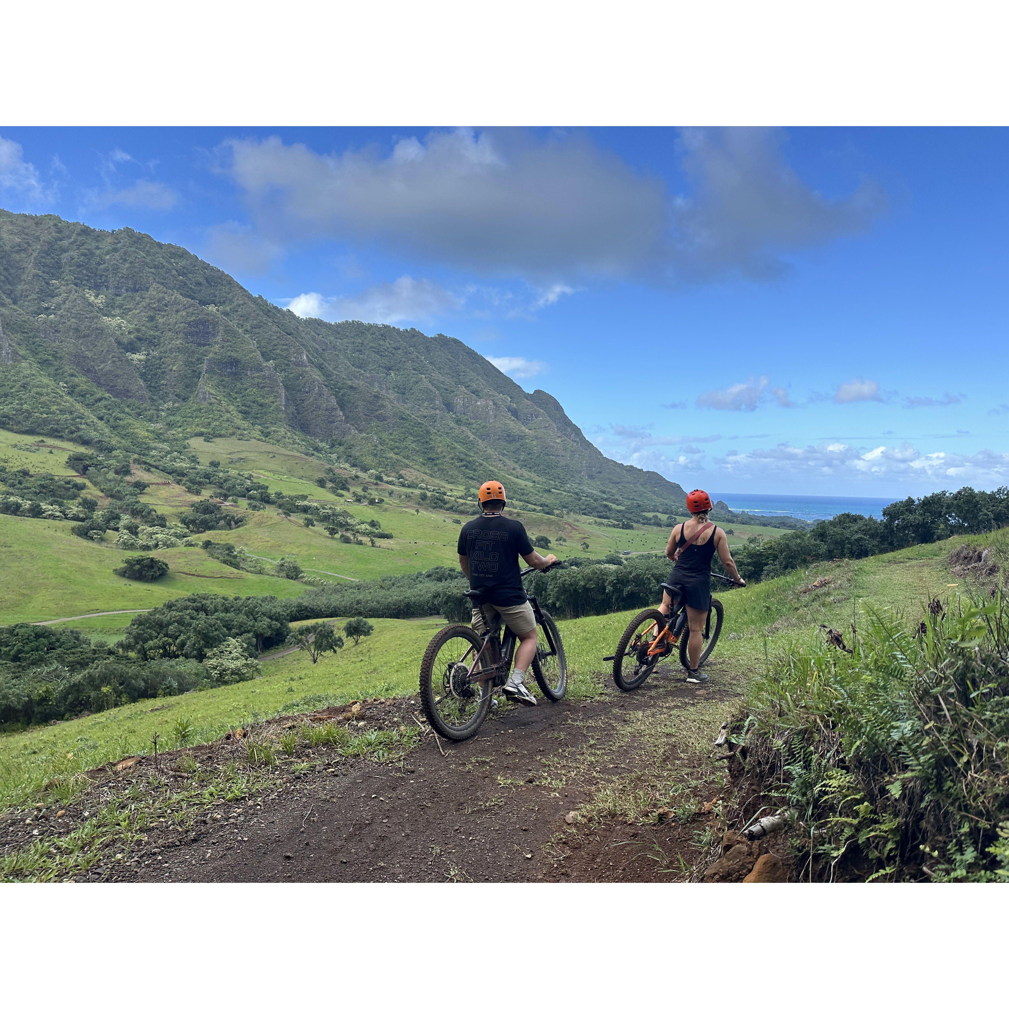 Kualoa Ranch E-Bike Tour, one of our highlights from Hawaii.