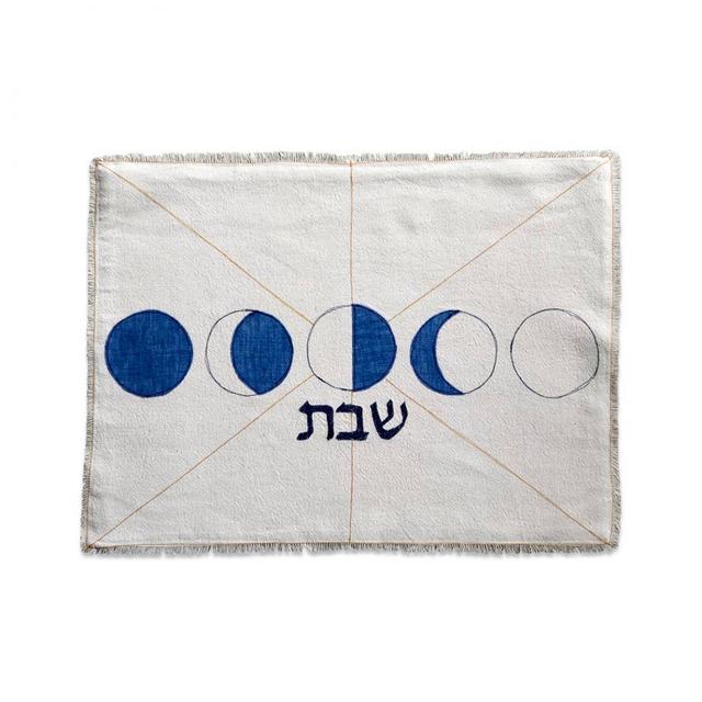 Moon Phases Challah Cover by Leo's Dry Goods