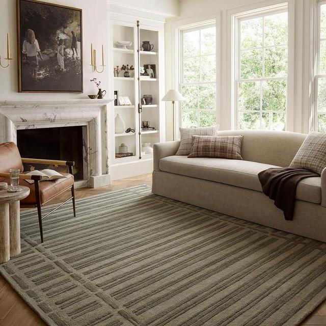 Loloi Chris Loves Julia Bradley Collection BRL-07 Sage/Olive 5'-0" x 7'-6" Area Rug