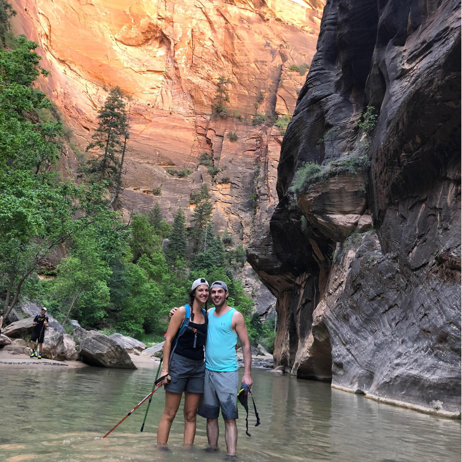 The Narrows, Zion Nat'l Park, UT
8-9 miles that day, Narrows & Emerald Pools
We got a home cooked meal after this hike, staying with my parents at their place only 20 min away! Thanks Norb and Lori!