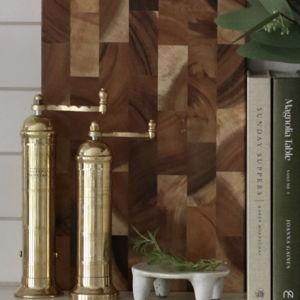 Suar Wood End Grain Butcher Block, with handles
