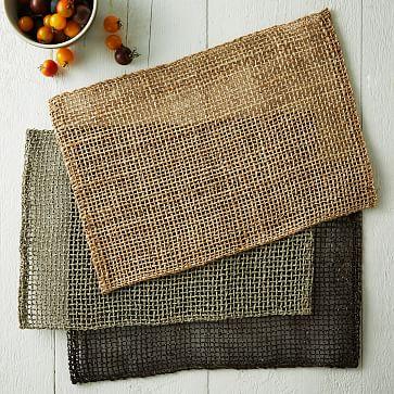 Fishnet Woven Placemats - Natural (Set of 2)