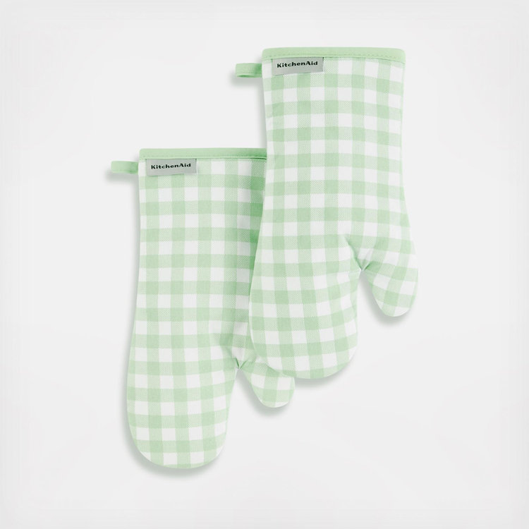 KitchenAid, Gingham Oven Mitt, Set of 2 | Zola