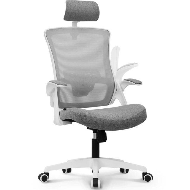 Swivel Office Chair Gray - NEO Chair™: Headrest,Lumbar Support,Adjustable Height