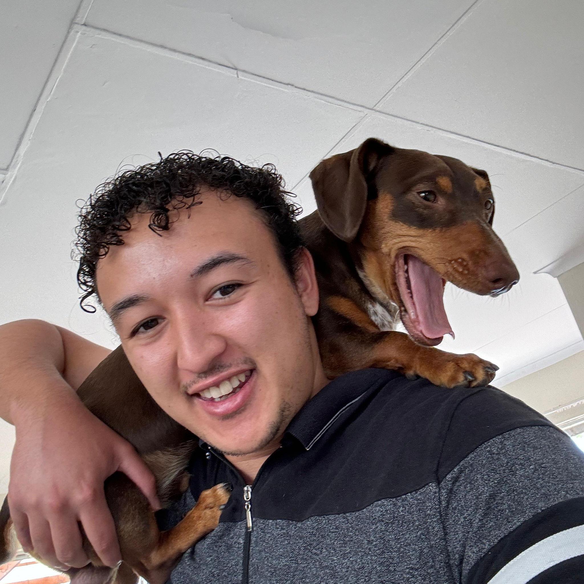 He REALLY loves the shoulders