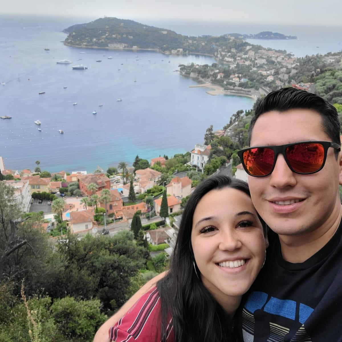 Our first trip to Europe together—we visited France, Italy, and Spain on a cruise. This photo captures a beautiful view around Nice and Monaco, France in June 2022 ✨