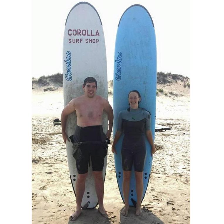 Surf lesson at the Outer Banks in NC