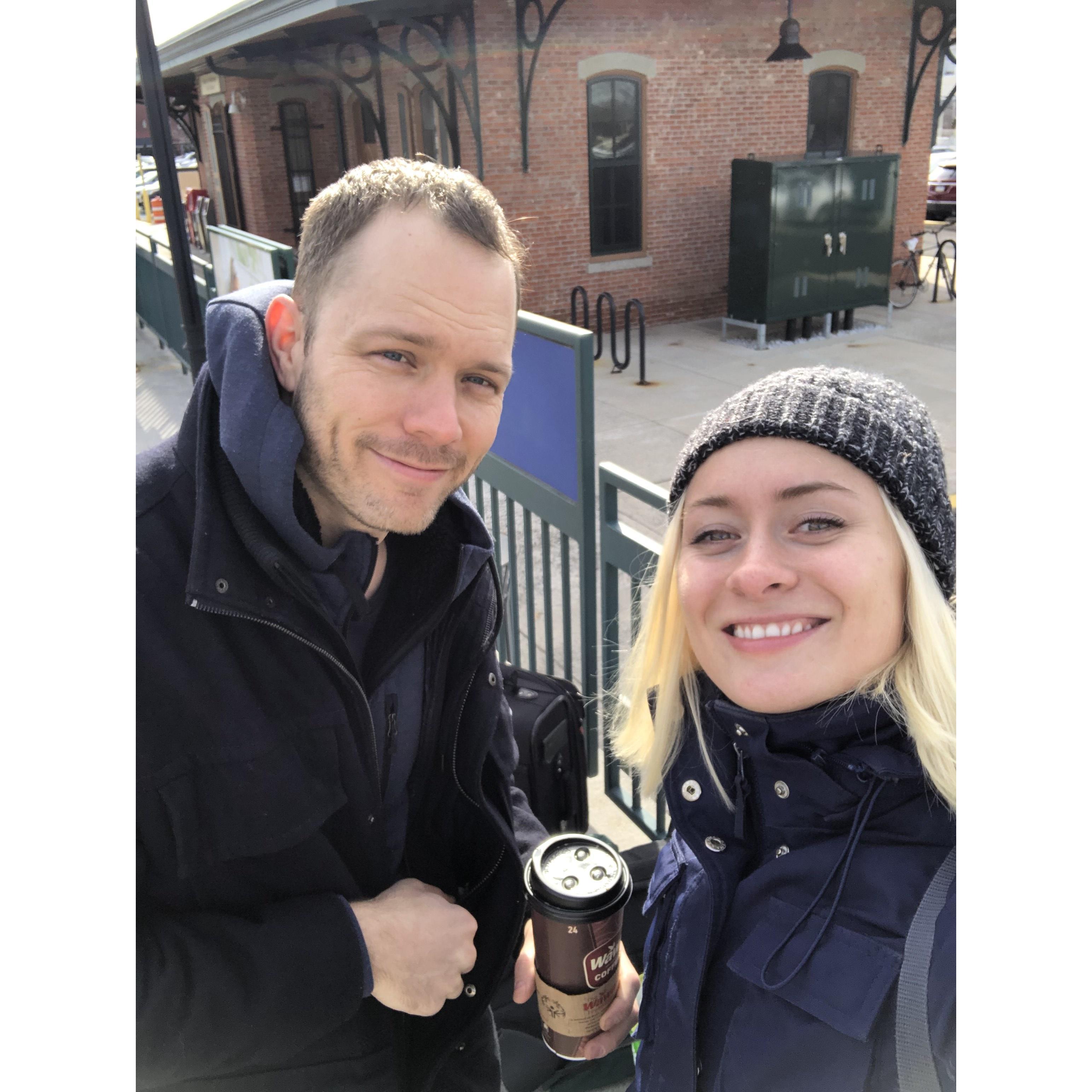 A selfie from one of our trips to Pennsylvania.