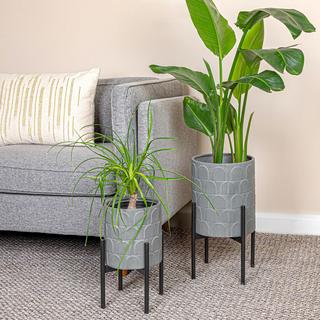 2-Piece Planter Set with Metal Sand