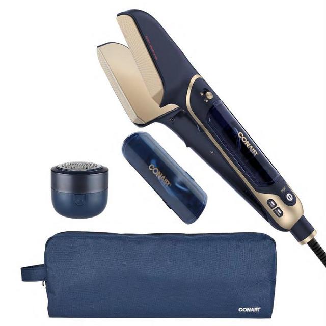 Conair Steam Stylist with Fabric Shaver, Extra Water Tank, and Storage Bag - Amazon Exclusive | Press Iron & Steamer - Great for Home, Office, or Travel | 3-in-1 Steam Iron for Quick Wrinkle Removal