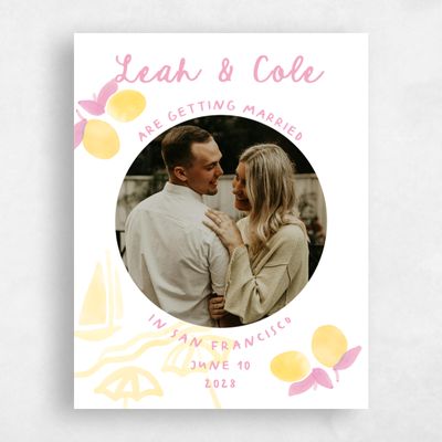 White Wedding Save the Date - Spiaggia Photo