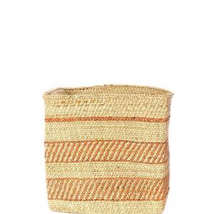 Square Iringa Basket - Rust Stripe