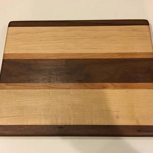 Maple Cherry and Walnut Cutting Board