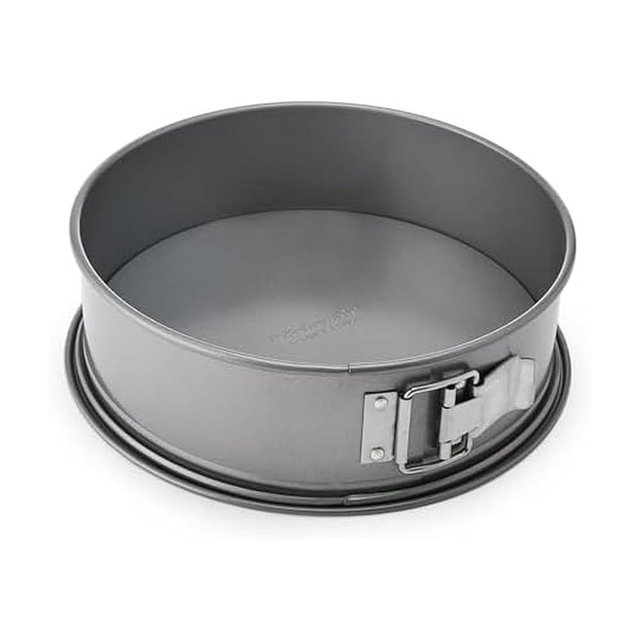 KitchenAid Nonstick Swiss Engineered Aluminized Steel Springform Pan, Dishwasher Safe, Contour Silver, 10 Inch