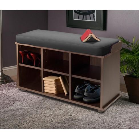 Townsend Entry Bench With Cushion And Storage Espresso - Winsome
