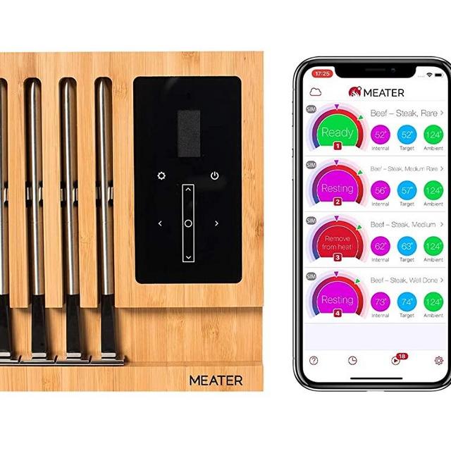 MEATER Block Premium Wireless Smart Meat Thermometer for The Oven Grill Kitchen BBQ Smoker Rotisserie with Bluetooth and WiFi Digital Connectivity