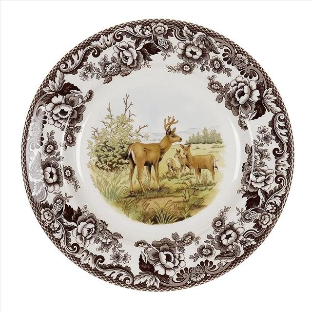 Spode Woodland American Wildlife Mule Deer Dinner Plate