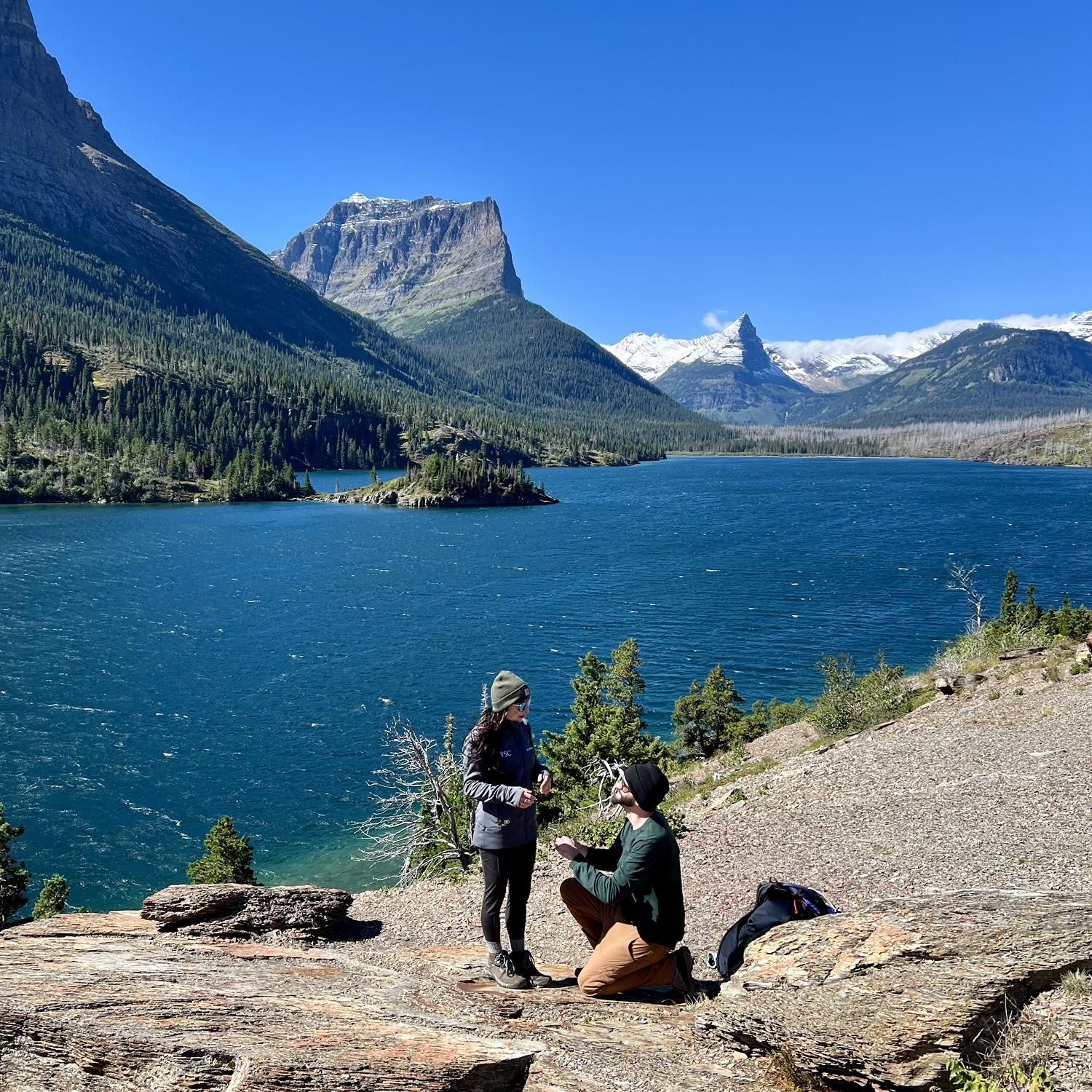 Proposal in Glacier NP, Montana