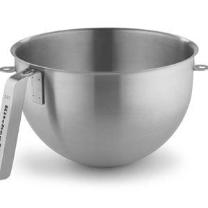 KitchenAid KSMC5QBOWL 5-Quart Mixing Bowl with J Hook Handle, Stainless Steel, NSF
