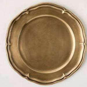 Vintage-Inspired Brass Charger