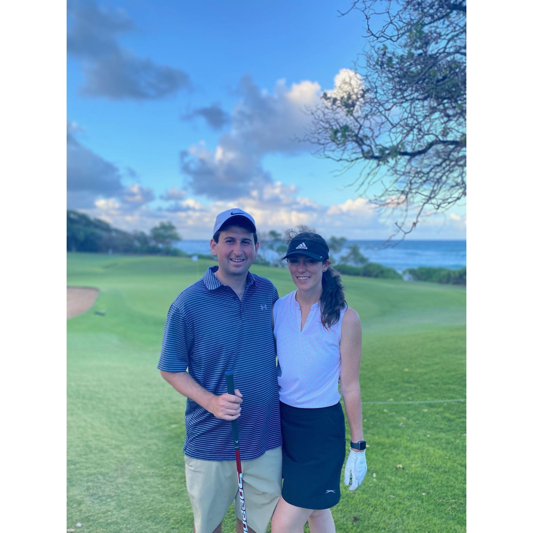 August 2021 on the golf course in Kaui, Hawaii