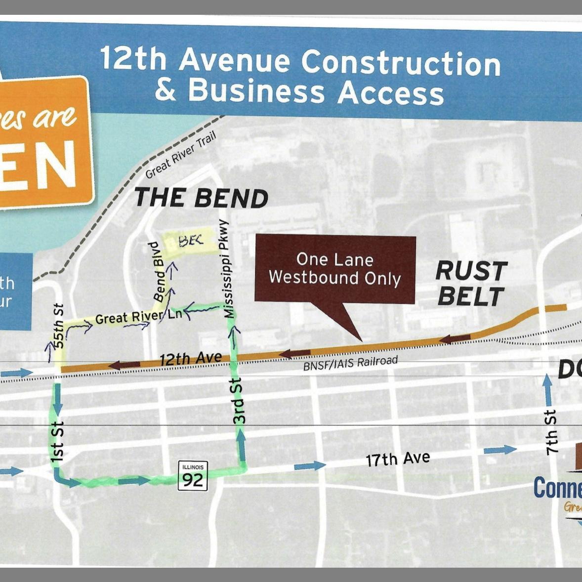 Road construction - where to enter