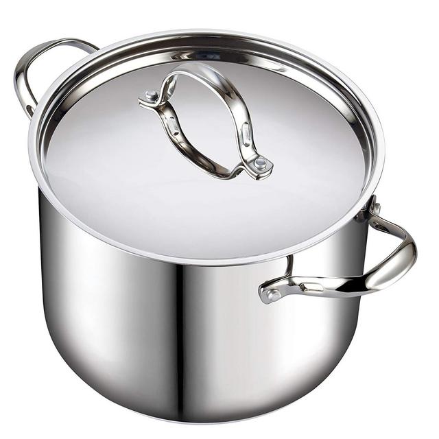 Herogo 12-Quart 18/10 Stainless Steel Stock Pot with Lid, Large