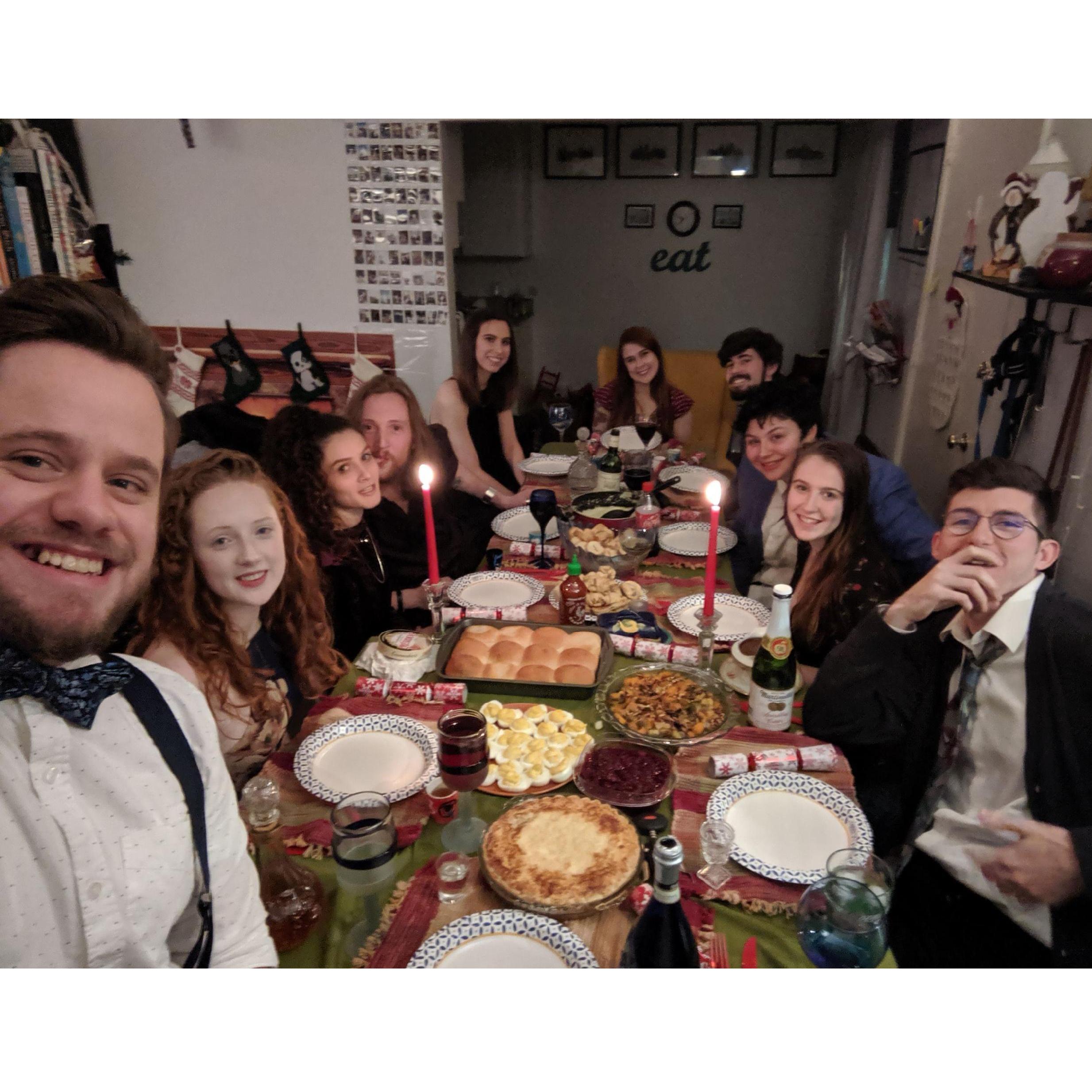 Our first "Friendsgiving" in Washington hosted by Hayley at our **tiny** apartment.