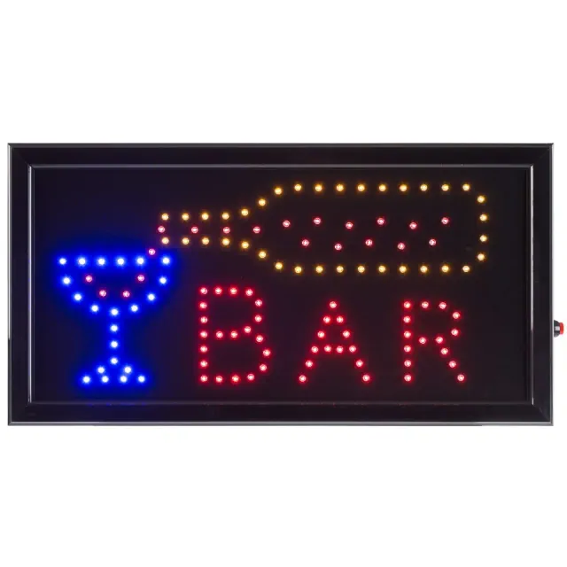 19" x 10" Neon LED Sign with Animation BAR - Trademark Global: Vintage Inspired, Energy Saving, Easy Install, Home & Business Decor