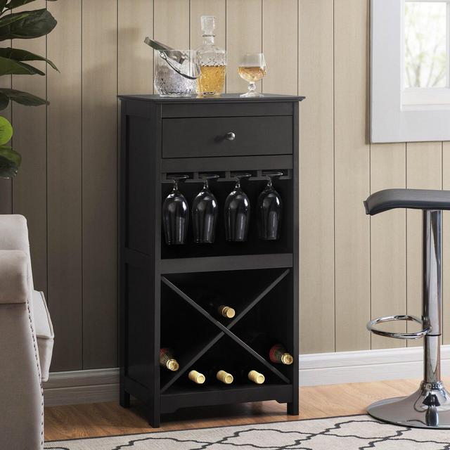 Moll 20 Bottle Floor Wine Bottle and Glass Rack
