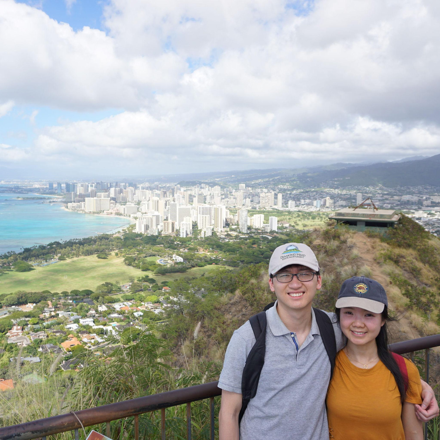 Obviously we like to Hike! Amazing view on top of Diamond Head, Oahu 2018