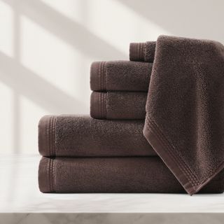 Egyptian Cotton 6-Piece Soft Border Towel Set