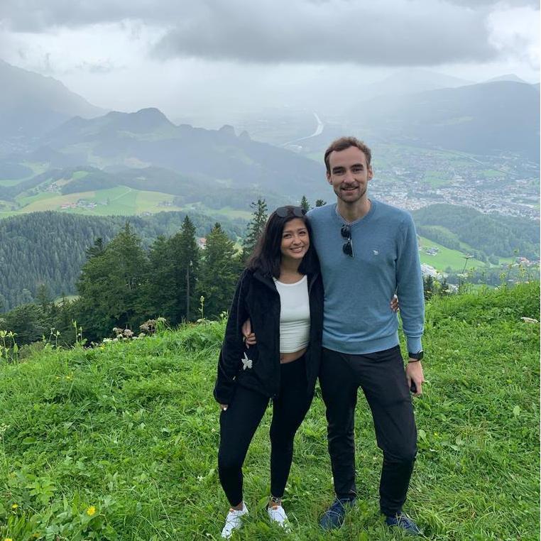 Took a ski lift to get to the top of this mountain in Austria, and then took a go-kart down!