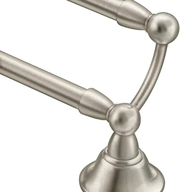 Moen DN6822BN Sage Collection 24-Inch Double Towel Bar, Spot Resist Brushed Nickel