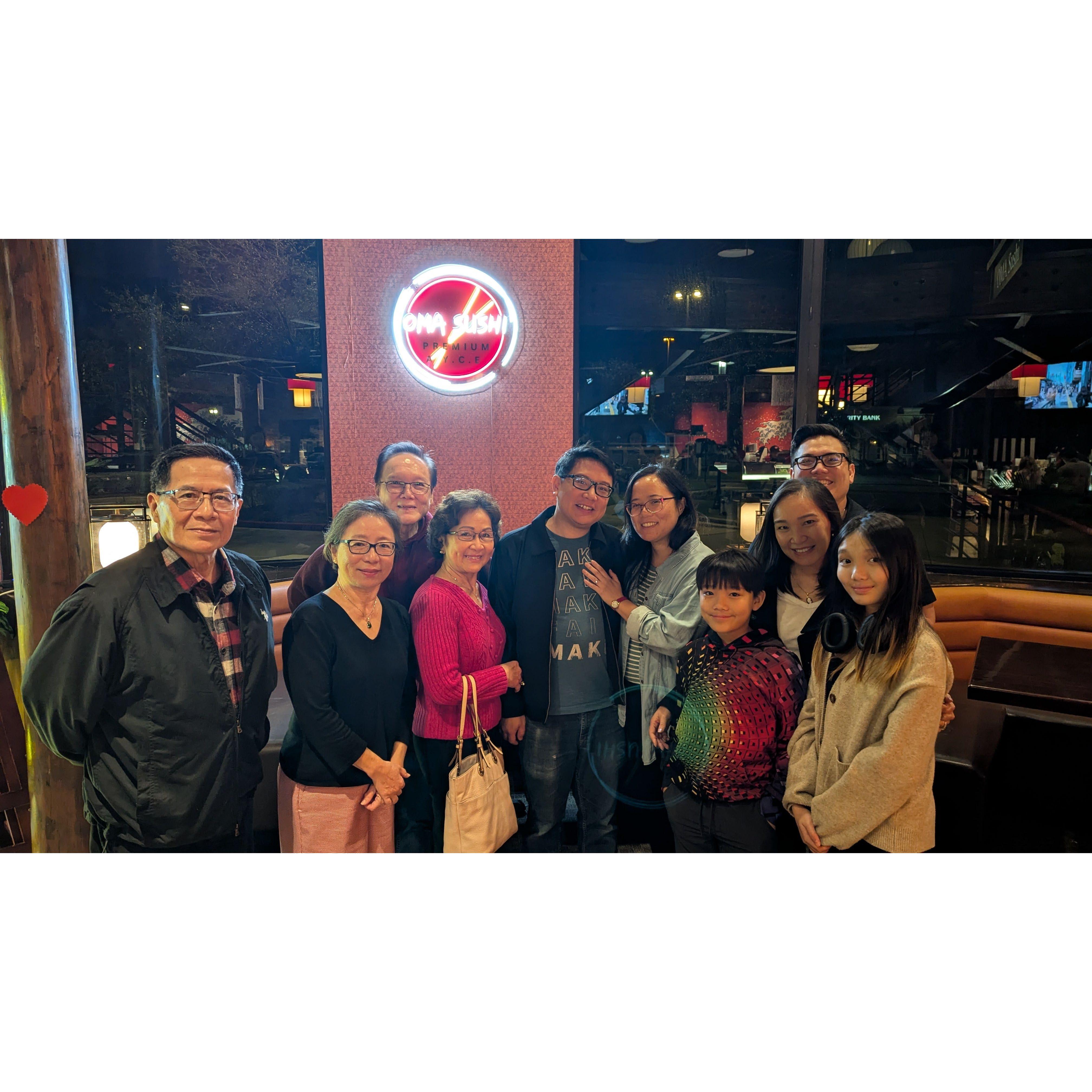 Engagement celebration with the family