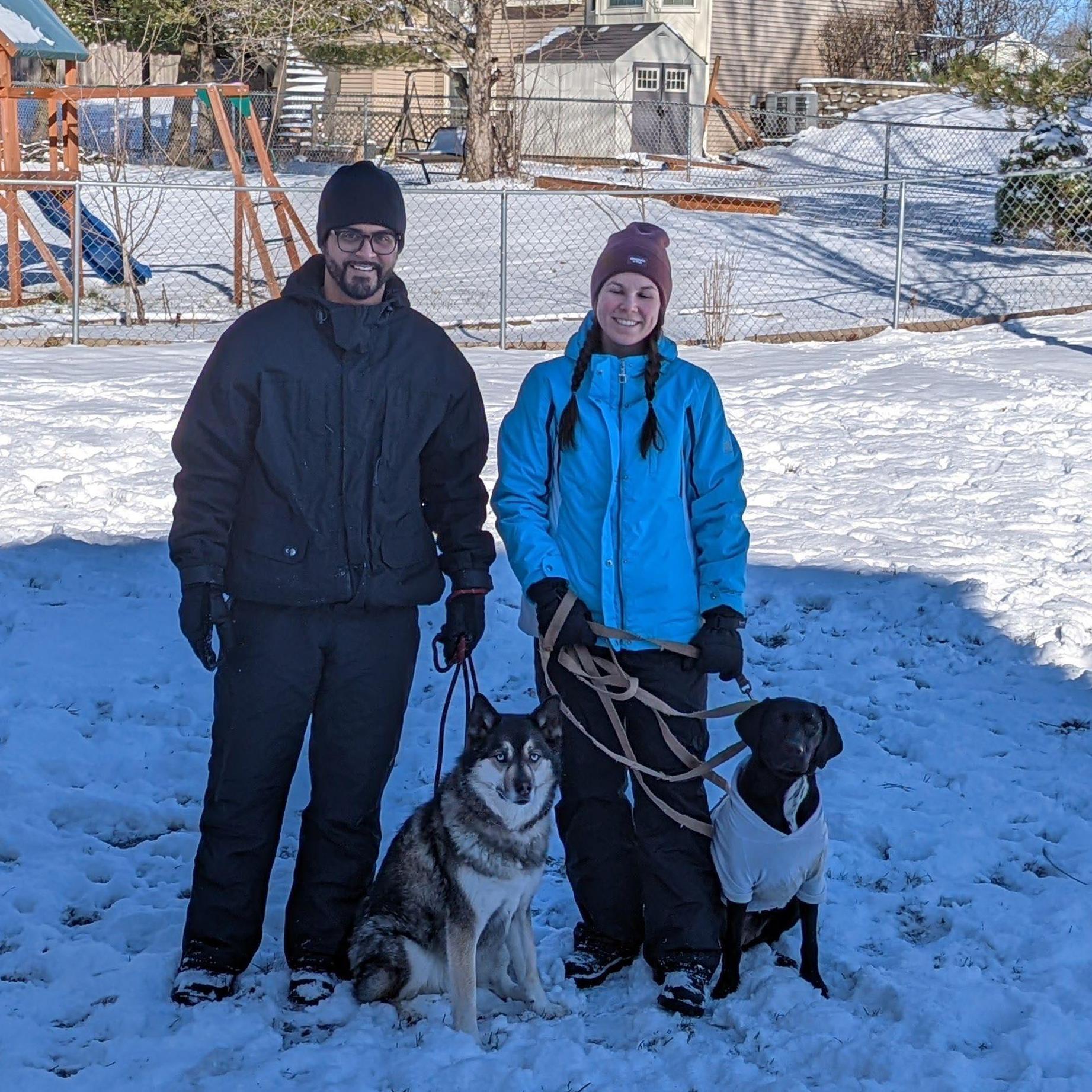 wintertime in IL calls for some snowballs and dog chasing