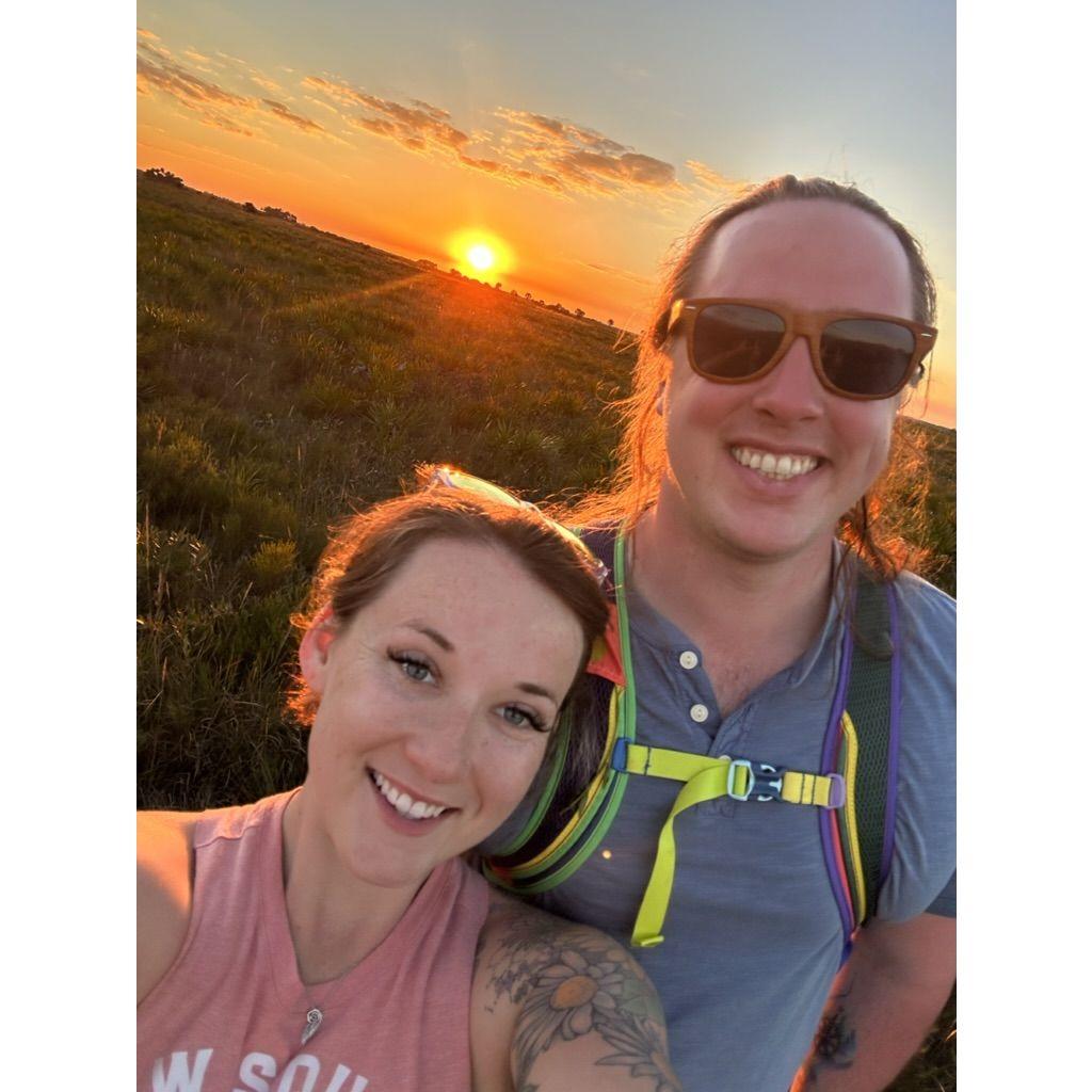 Jan 2023 - sunset hikes at Kissimee Prairie State park with Daisy
