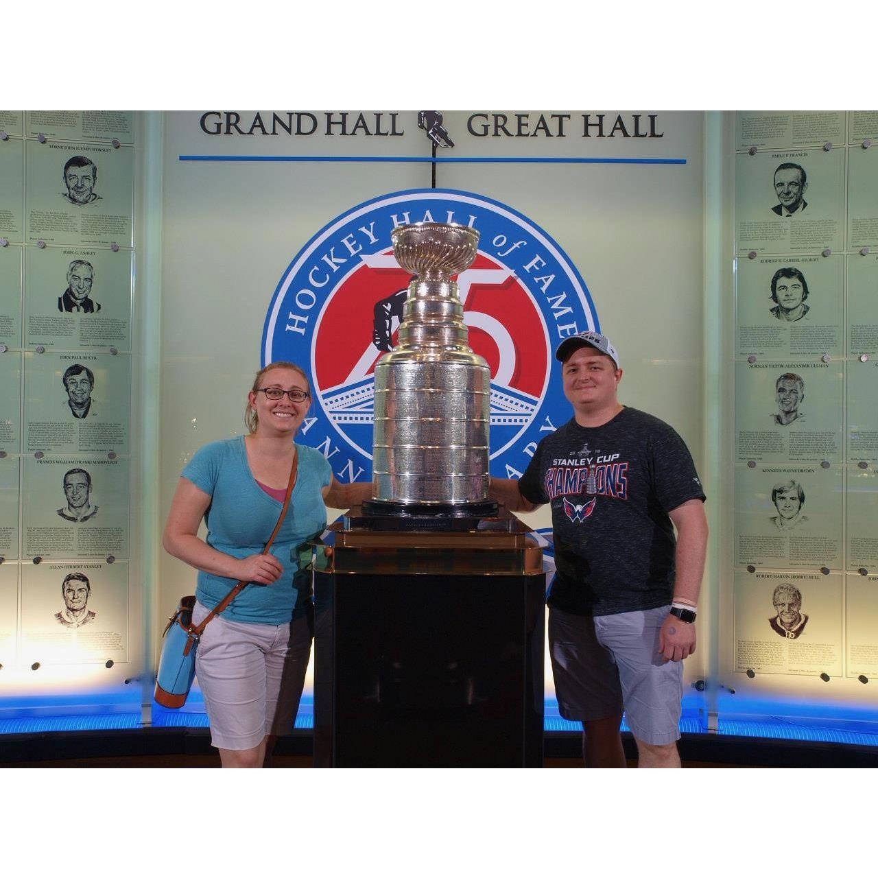 At the Hockey Hall of Fame during our trip to Toronto, ON in September 2018.