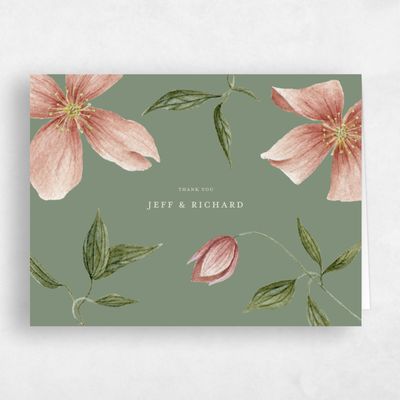 Sage, Green Wedding Thank You - Findley Bloom
